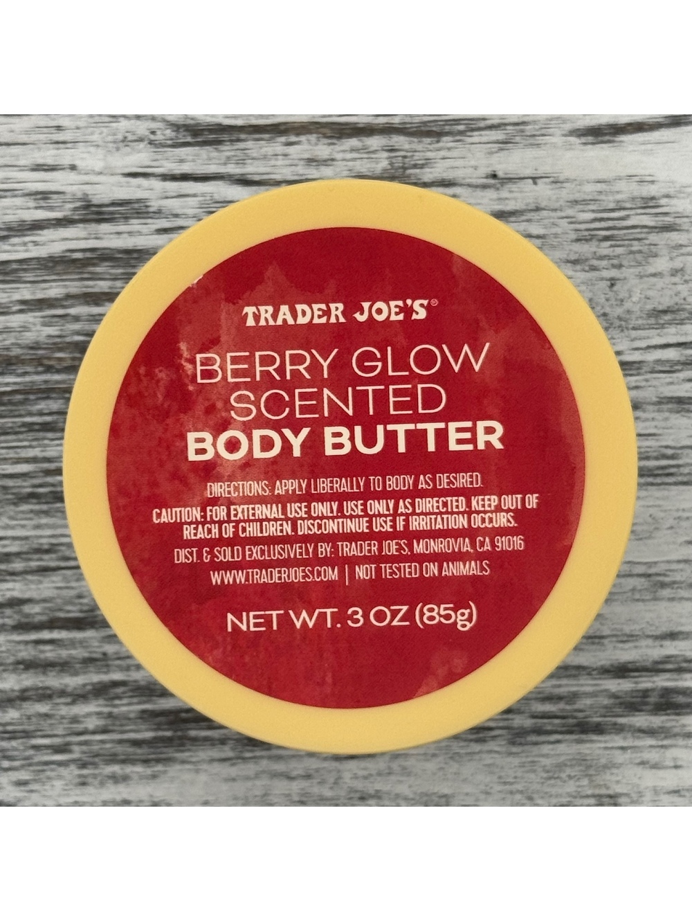 Trader Joe's Berry Glow Scented Body Butter 3 oz/85 g Brand New SEALED